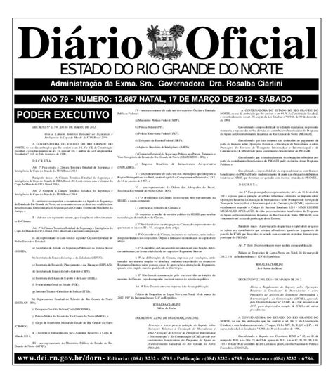 diario oficial rn - diario oficial são paulo